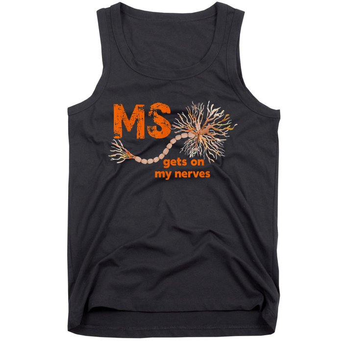 MS Get On My Nerves Multiple Sclerosis Awareness Tank Top
