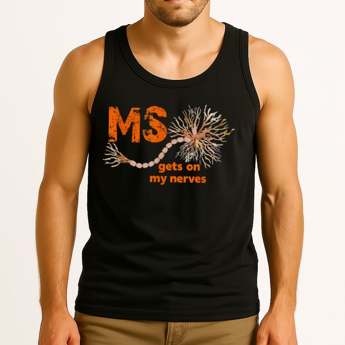 MS Get On My Nerves Multiple Sclerosis Awareness Tank Top