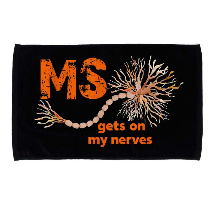 MS Get On My Nerves Multiple Sclerosis Awareness Microfiber Hand Towel