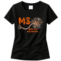 MS Get On My Nerves Multiple Sclerosis Awareness Womens T-Shirt