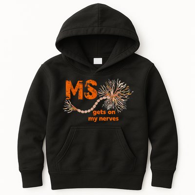 MS Get On My Nerves Multiple Sclerosis Awareness Kids Hoodie