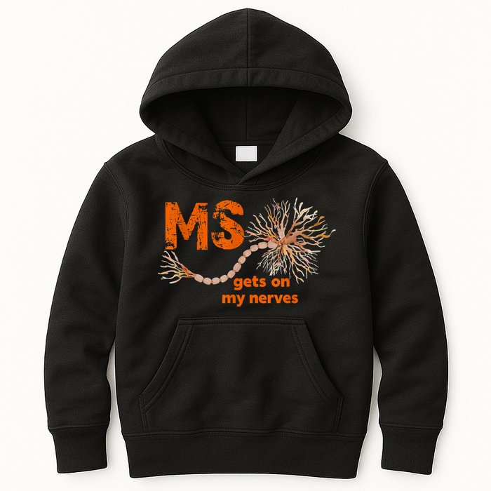 MS Get On My Nerves Multiple Sclerosis Awareness Kids Hoodie