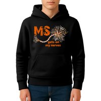 MS Get On My Nerves Multiple Sclerosis Awareness Kids Hoodie