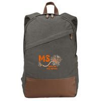 MS Get On My Nerves Multiple Sclerosis Awareness Cotton Canvas Backpack