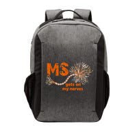 MS Get On My Nerves Multiple Sclerosis Awareness Vector Backpack