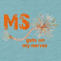 MS Get On My Nerves Multiple Sclerosis Awareness Sueded Cloud Jersey T-Shirt