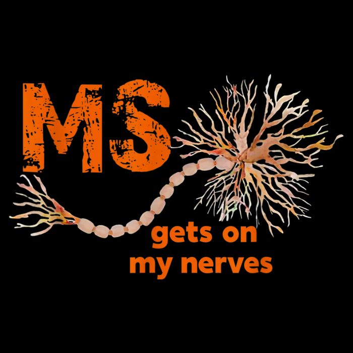 MS Get On My Nerves Multiple Sclerosis Awareness Flat Bill Trucker Hat
