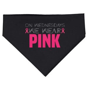 Mean Girl On Wednesday We Wear Pink Breast Cancer Awareness USA-Made Doggie Bandana