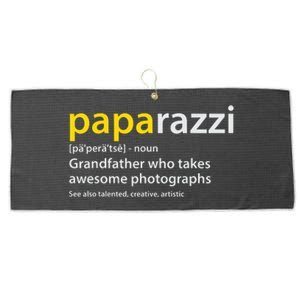 Men Grandfather Photographer PAPArazzi Definition Large Microfiber Waffle Golf Towel