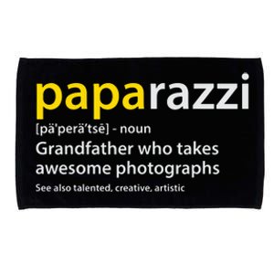 Men Grandfather Photographer PAPArazzi Definition Microfiber Hand Towel