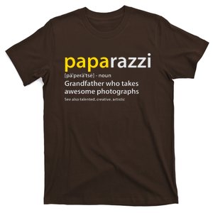 Men Grandfather Photographer PAPArazzi Definition T-Shirt