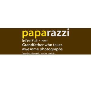 Men Grandfather Photographer PAPArazzi Definition Bumper Sticker