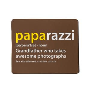 Men Grandfather Photographer PAPArazzi Definition Mousepad