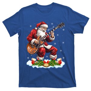 Music Guitar Player Guitarist Santa Playing Guitar Christma Great Gift T-Shirt