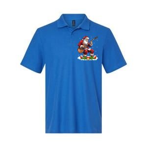 Music Guitar Player Guitarist Santa Playing Guitar Christma Great Gift Softstyle Adult Sport Polo