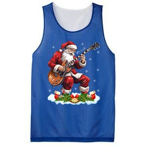 Music Guitar Player Guitarist Santa Playing Guitar Christma Great Gift Mesh Reversible Basketball Jersey Tank