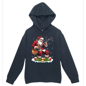 Music Guitar Player Guitarist Santa Playing Guitar Christma Great Gift Urban Pullover Hoodie