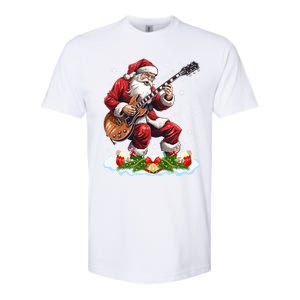 Music Guitar Player Guitarist Santa Playing Guitar Christma Great Gift Softstyle CVC T-Shirt