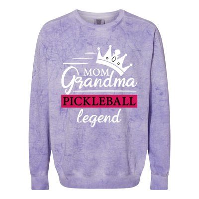 Mom Grandma Pickleball Legend Funny Meaningful Gift Colorblast Crewneck Sweatshirt