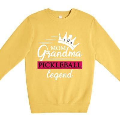 Mom Grandma Pickleball Legend Funny Meaningful Gift Premium Crewneck Sweatshirt