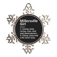 Millersville Girl Pa Pennsylvania Funny City Home Roots Gift Metallic Star Ornament