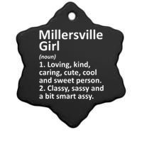 Millersville Girl Pa Pennsylvania Funny City Home Roots Gift Ceramic Star Ornament