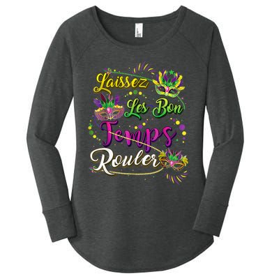 Mardi Gras Party Laissez Les Bon Temps Rouler Women Women's Perfect Tri Tunic Long Sleeve Shirt