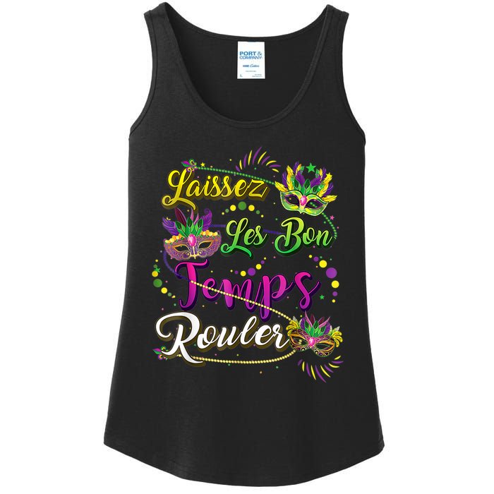 Mardi Gras Party Laissez Les Bon Temps Rouler Women Ladies Essential Tank