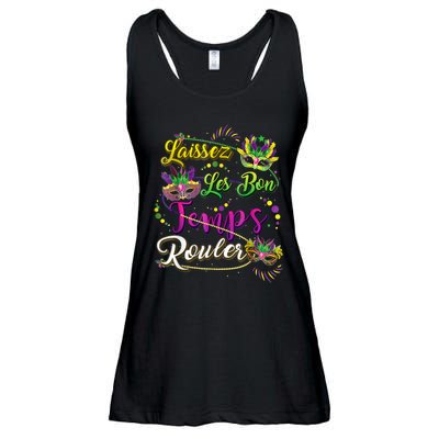 Mardi Gras Party Laissez Les Bon Temps Rouler Women Ladies Essential Flowy Tank