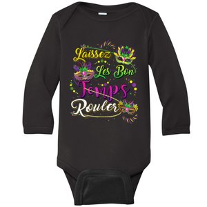 Mardi Gras Party Laissez Les Bon Temps Rouler Women Baby Long Sleeve Bodysuit