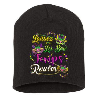 Mardi Gras Party Laissez Les Bon Temps Rouler Women Short Acrylic Beanie