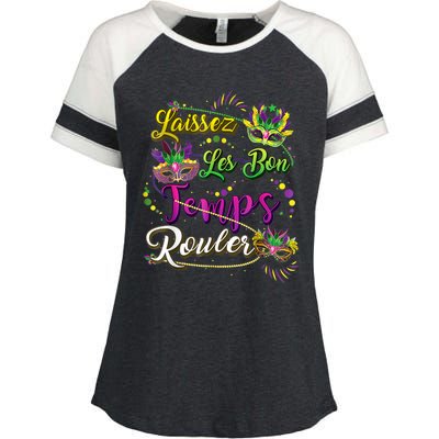 Mardi Gras Party Laissez Les Bon Temps Rouler Women Enza Ladies Jersey Colorblock Tee