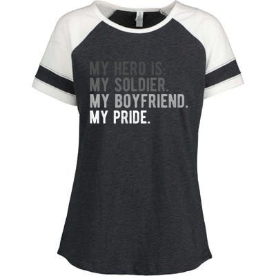 Military Gift Proud Army Friend Friend Hero Soldier Enza Ladies Jersey Colorblock Tee