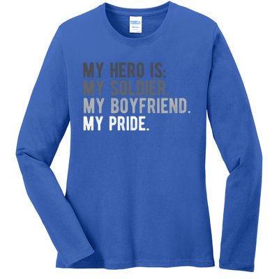 Military Gift Proud Army Friend Friend Hero Soldier Ladies Long Sleeve Shirt