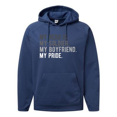 Military Gift Proud Army Friend Friend Hero Soldier Performance Fleece Hoodie