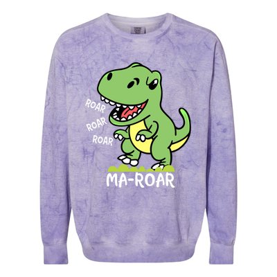 Mafunny Giftroar Passover Jewish Holiday Dinosaur Dino Gift Colorblast Crewneck Sweatshirt