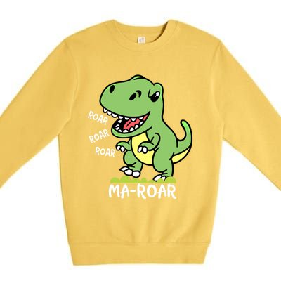 Mafunny Giftroar Passover Jewish Holiday Dinosaur Dino Gift Premium Crewneck Sweatshirt