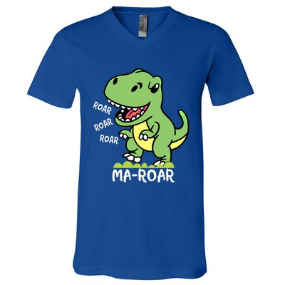 Mafunny Giftroar Passover Jewish Holiday Dinosaur Dino Gift V-Neck T-Shirt