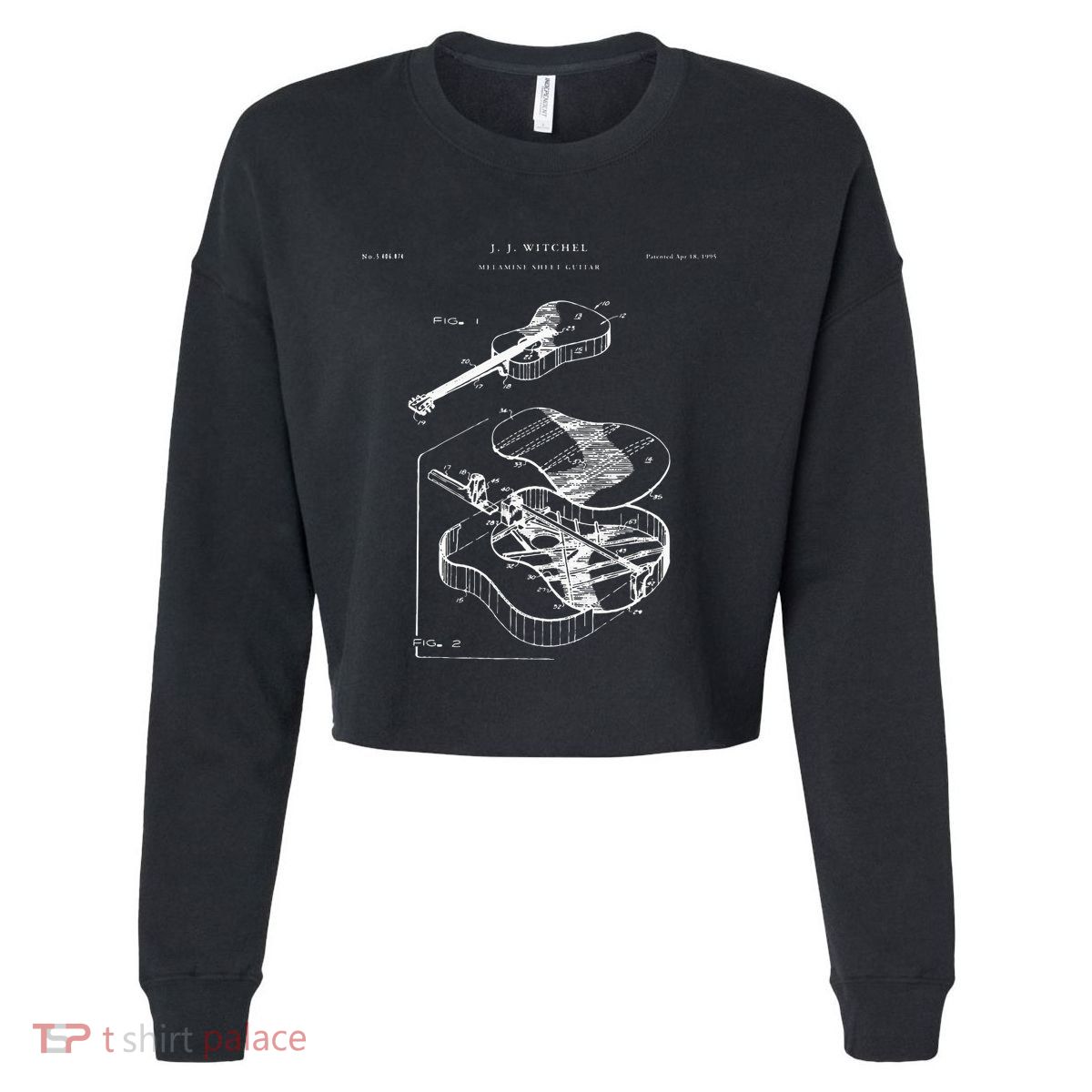 Martin Guitar Patent Music Cropped Pullover Crew