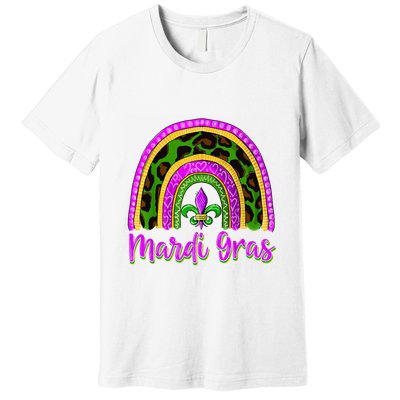Mardi Gras Parade Outfit Jester Mardi Gras Rainbow Female Premium T-Shirt