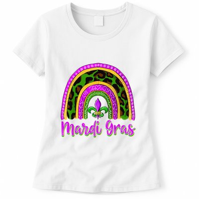 Mardi Gras Parade Outfit Jester Mardi Gras Rainbow Female Womens T-Shirt