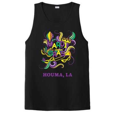 Mardi Gras Parade Carnival Houma Louisiana Gift Mask PosiCharge Competitor Tank