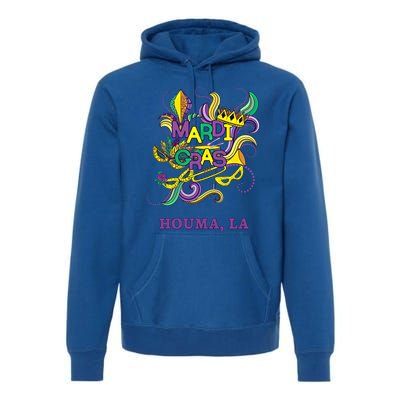 Mardi Gras Parade Carnival Houma Louisiana Gift Mask Premium Hoodie