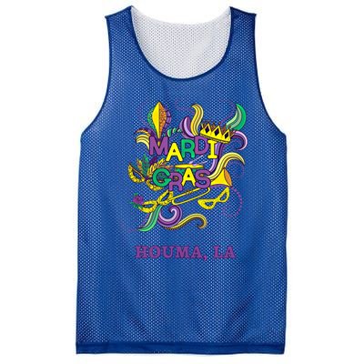 Mardi Gras Parade Carnival Houma Louisiana Gift Mask Mesh Reversible Basketball Jersey Tank