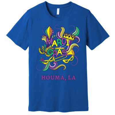 Mardi Gras Parade Carnival Houma Louisiana Gift Mask Premium T-Shirt