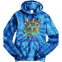 Mardi Gras Parade Carnival Houma Louisiana Gift Mask Tie Dye Hoodie