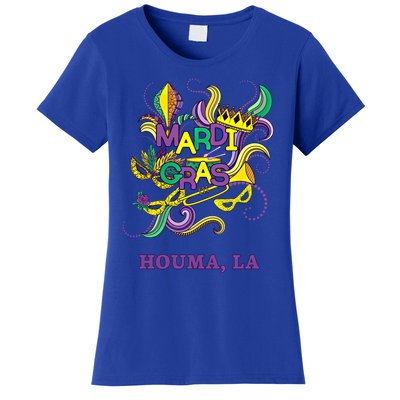 Mardi Gras Parade Carnival Houma Louisiana Gift Mask Women's T-Shirt