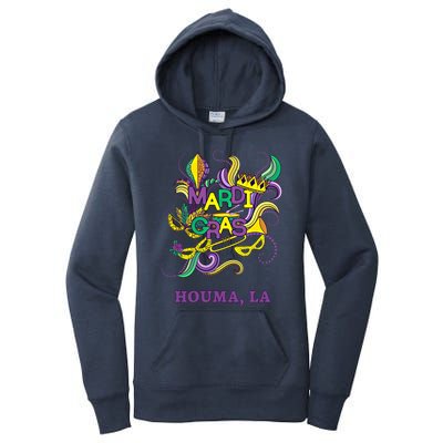 Mardi Gras Parade Carnival Houma Louisiana Gift Mask Women's Pullover Hoodie