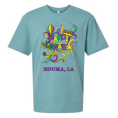 Mardi Gras Parade Carnival Houma Louisiana Gift Mask Sueded Cloud Jersey T-Shirt