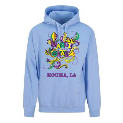 Mardi Gras Parade Carnival Houma Louisiana Gift Mask Unisex Surf Hoodie